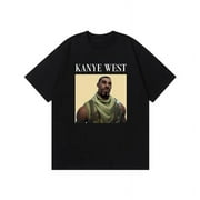 K.a.n.y.e West Fortnite Meme Rapper, Vibrant Unisex Comfort Tee T Shirt, Color: Black, Size: L